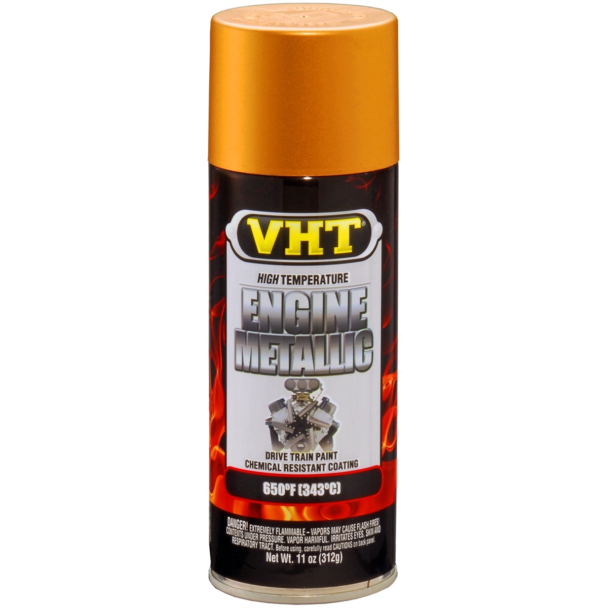 VHT High Temperature Engine Metallic Coating; Gold Flake; 11 oz.