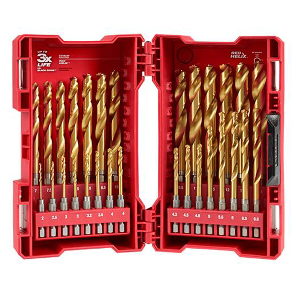 29-Piece Metric Titanium SHOCKWAVE? Red Helix Dril