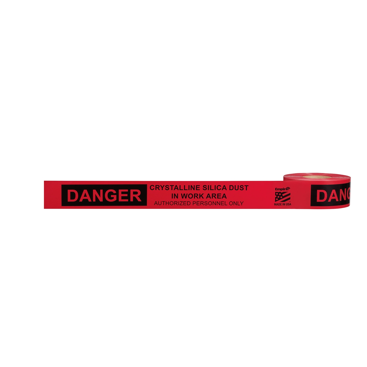 3" x 1000' Danger Crystalline Silica Dust Premium