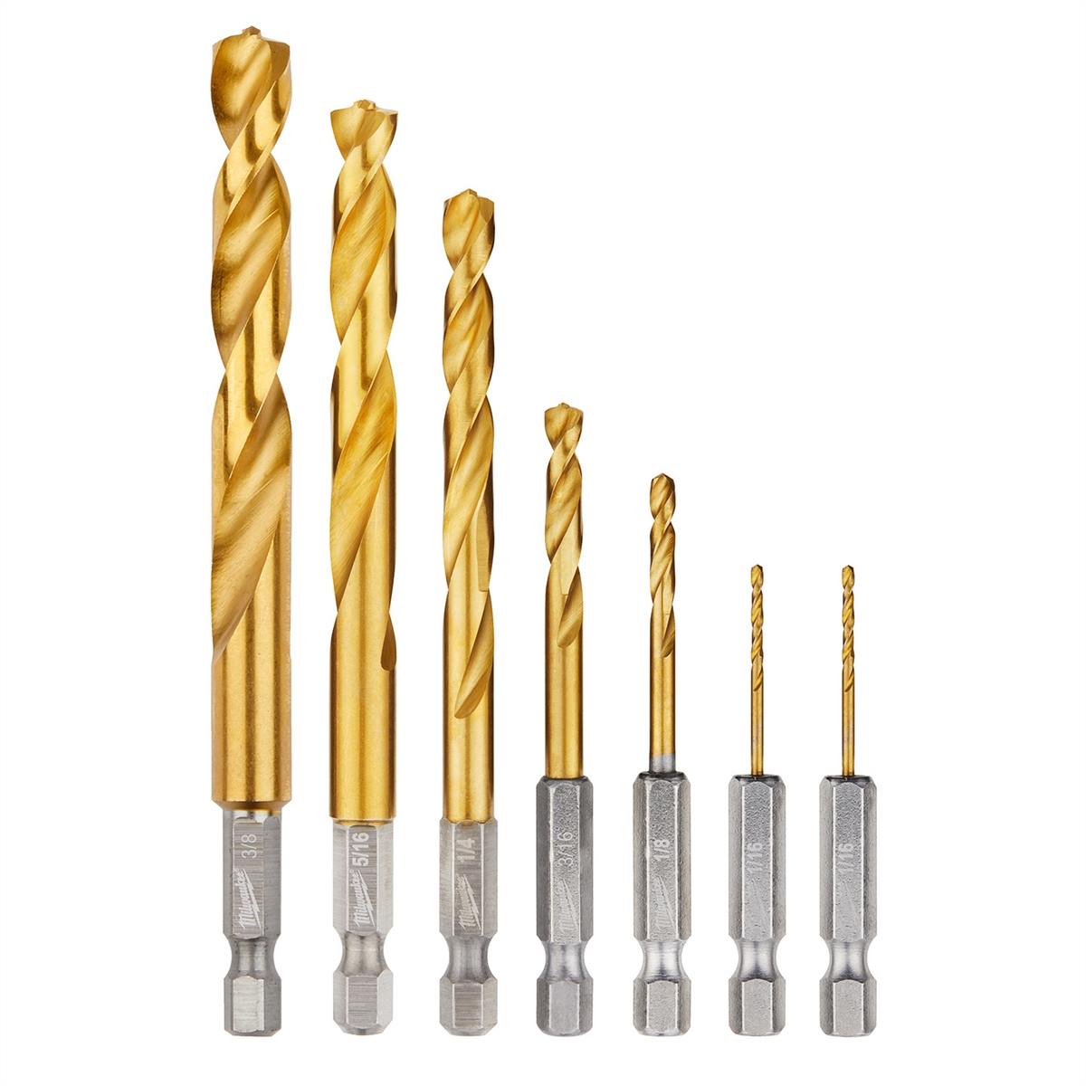 SHOCKWAVE Red Helix Titanium Drill Bit Set - 7pc