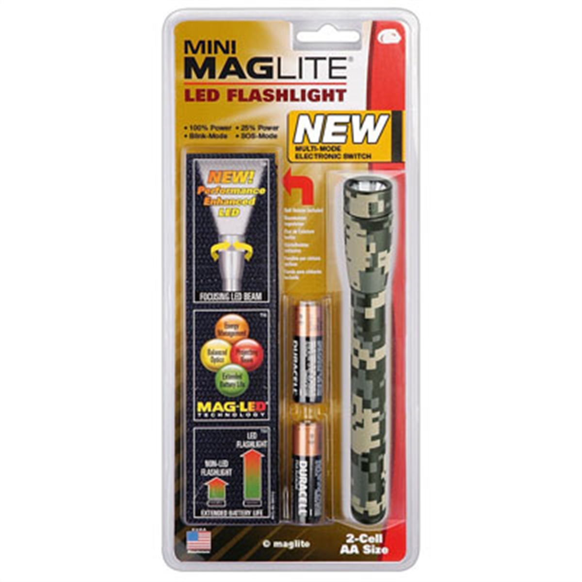 Univ Camo 2-Cell Mini Mag LED