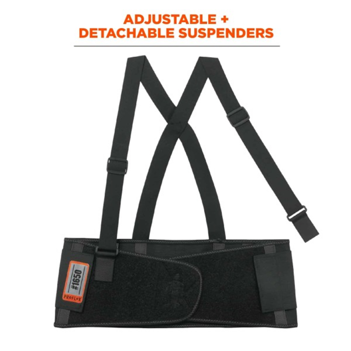 1650 2XL Black Elastic Back Support