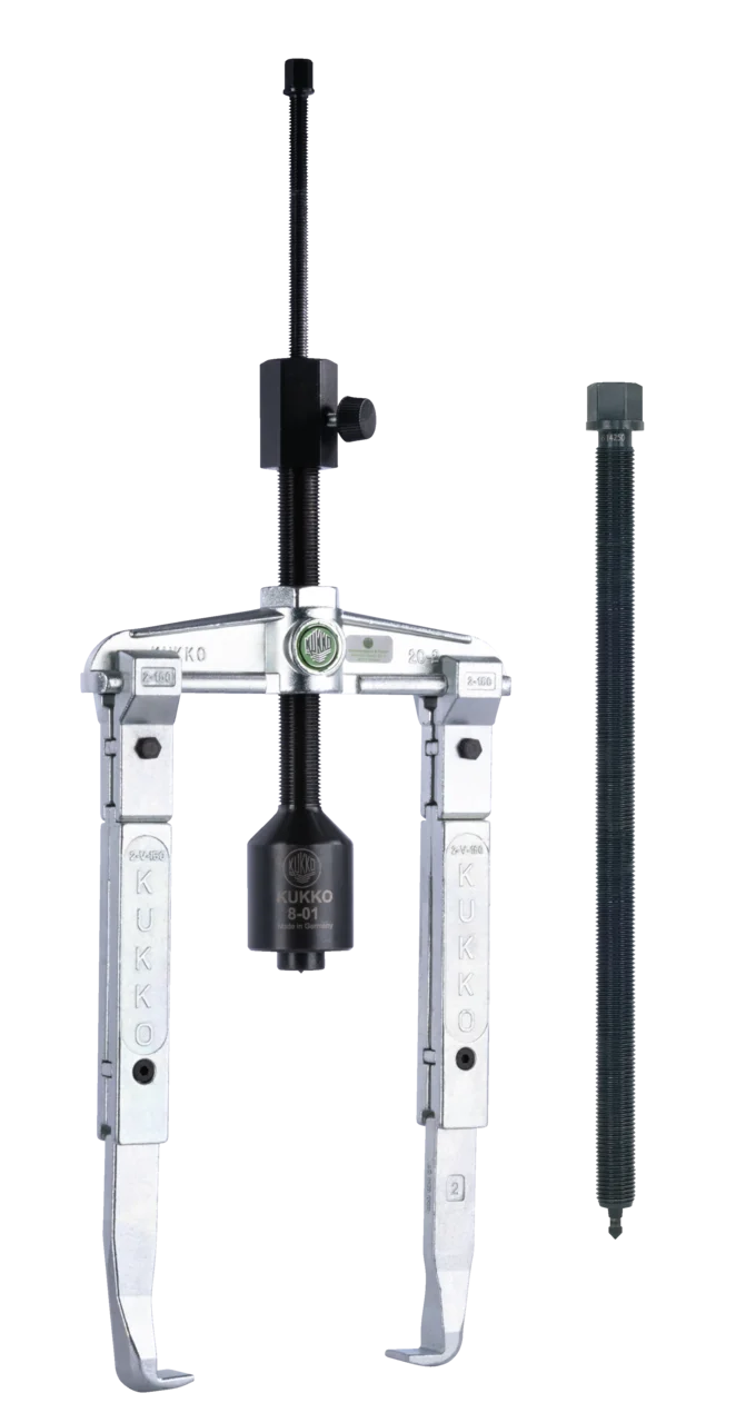 (image for) 2-arm universal puller with extended puller hook a