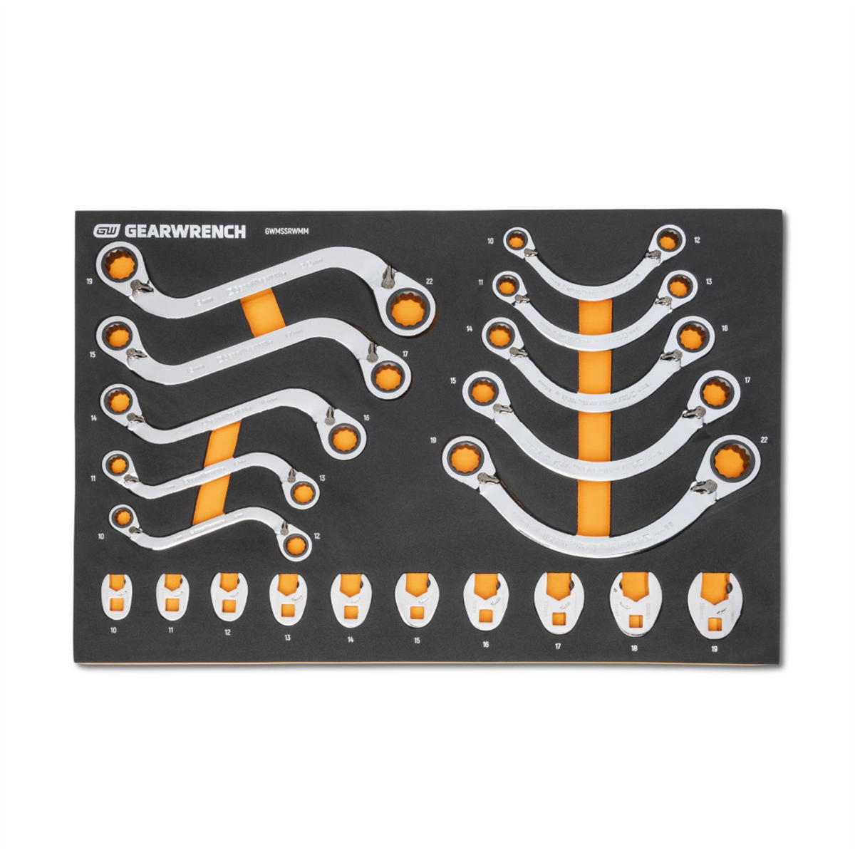 20 pc Specialty Ratcheting Metric Wrench Set in Foam Storage