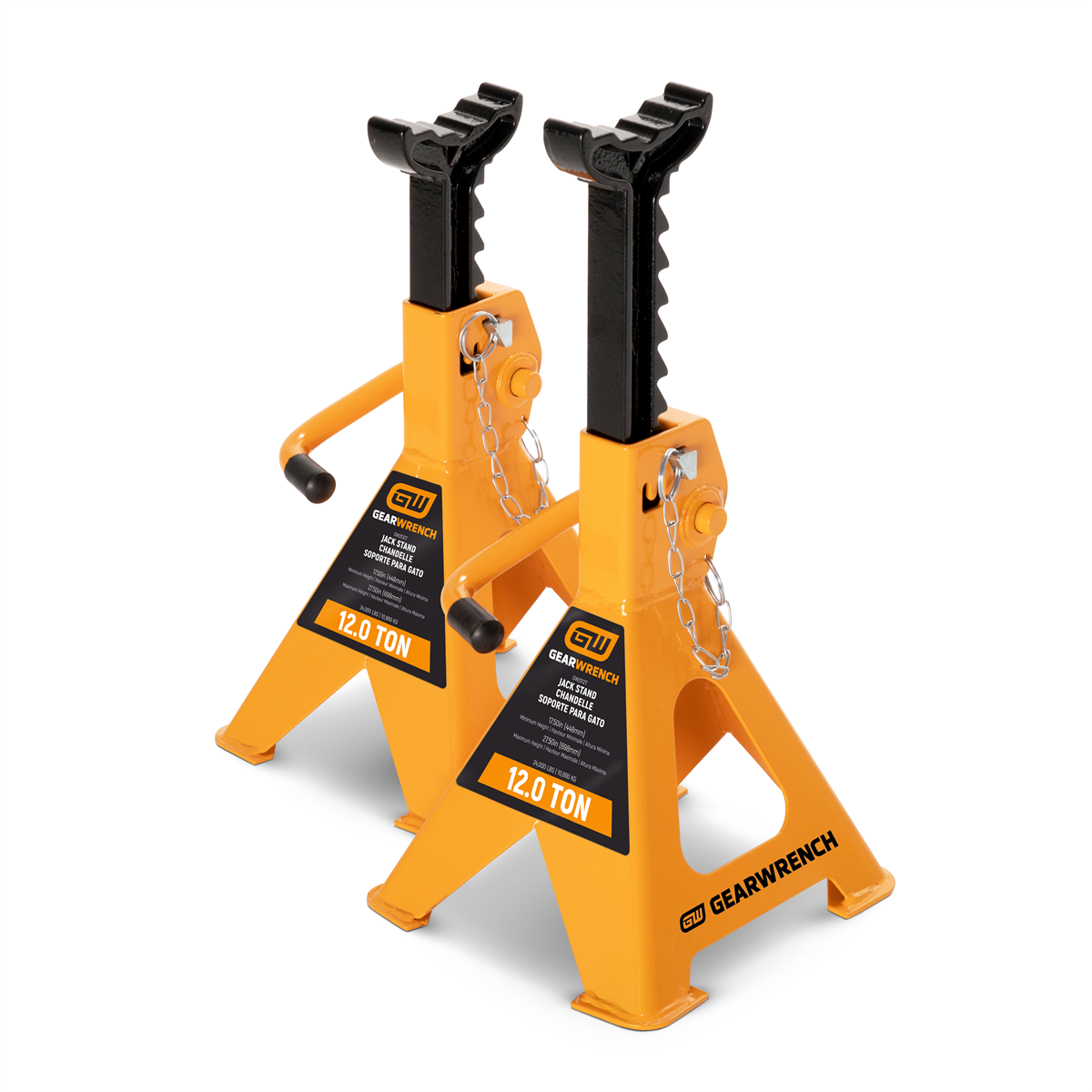 2 Ton Ratcheting Jack Stand with pin - 2 Per Pack