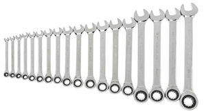 18 Piece 72-Tooth 12 Point Ratcheting Combination Metric Wrench