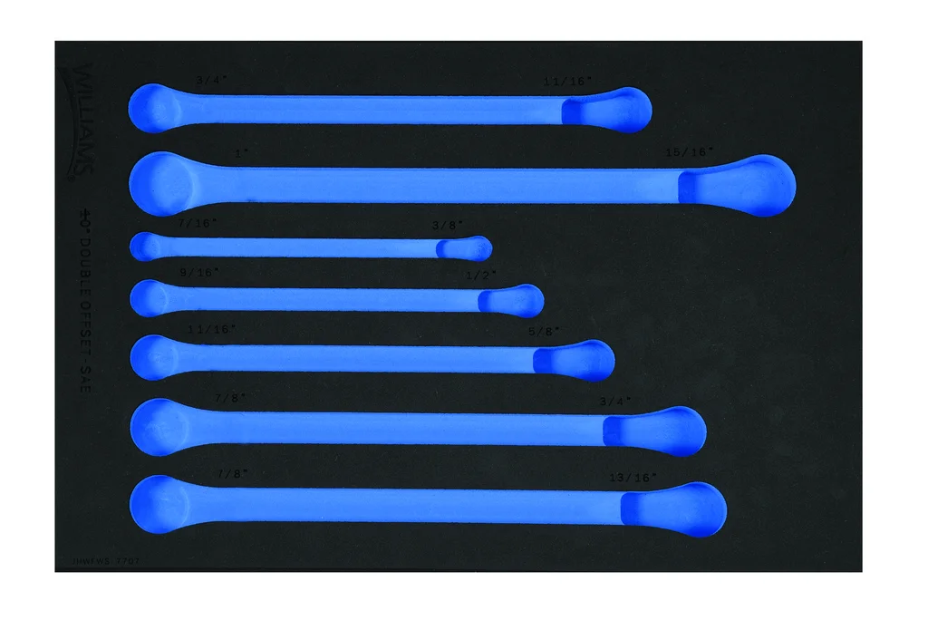 (image for) 1/3 Foam Drawer Inset Only for 7 pc SAE Double Head 10? Offset B
