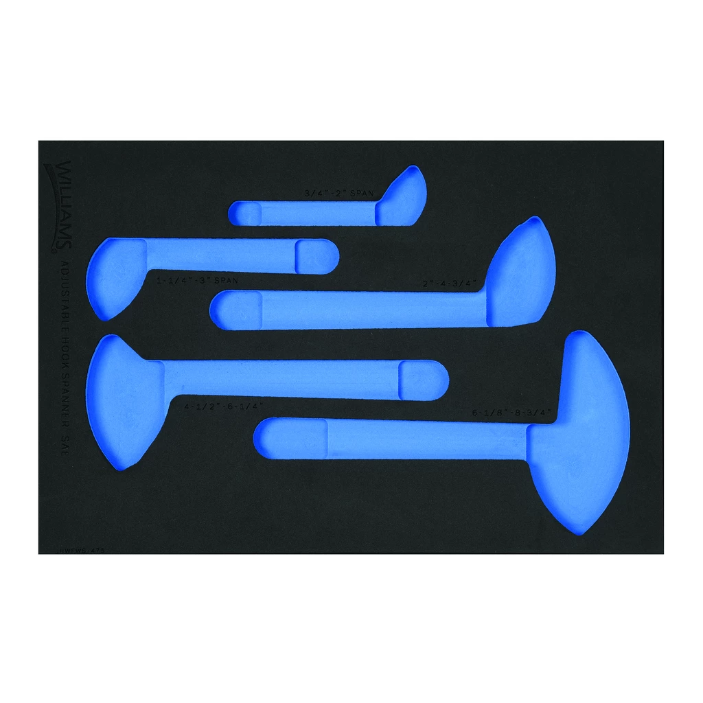 (image for) 1/3 Foam Drawer Inset Only for 5 pc Adjustable Hook Spanner Wren
