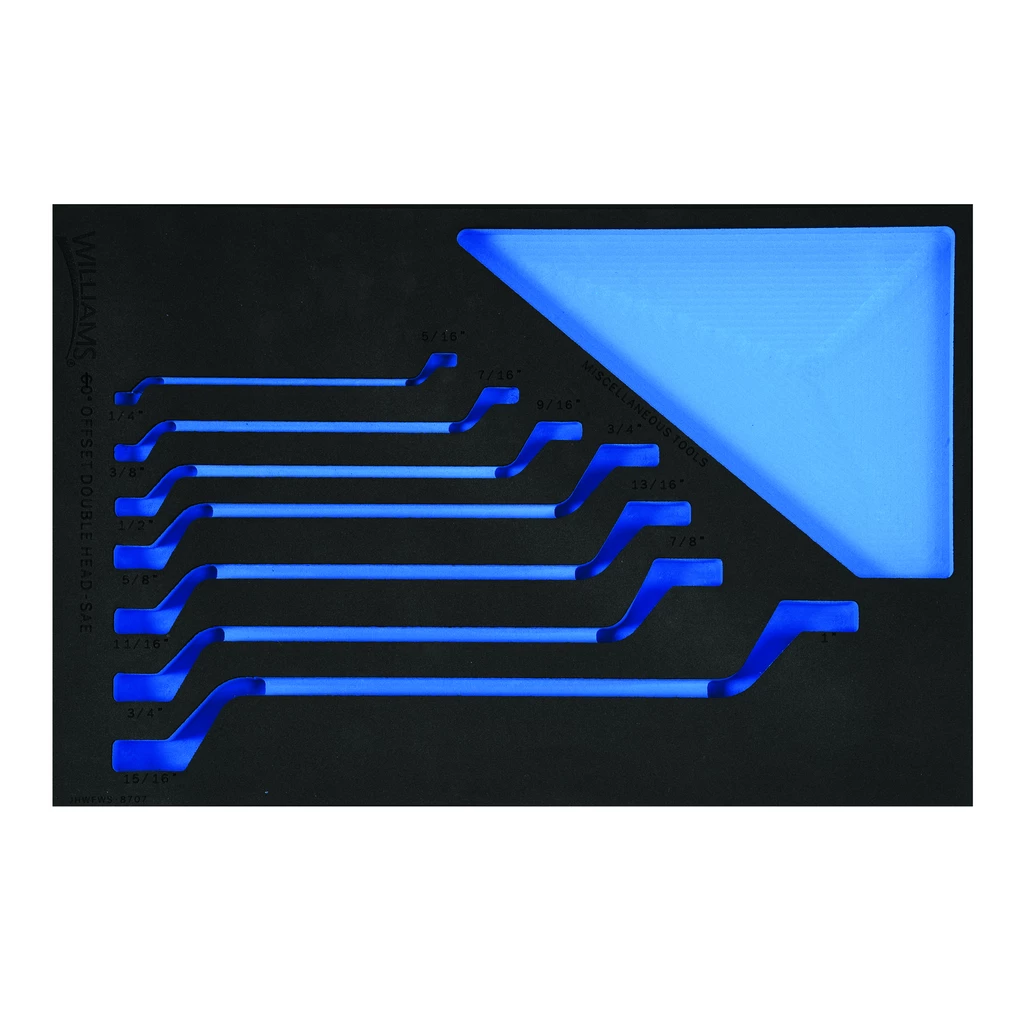 (image for) 1/3 Foam Drawer Inset Only for 7 pc SAE Double Head 60? Offset B