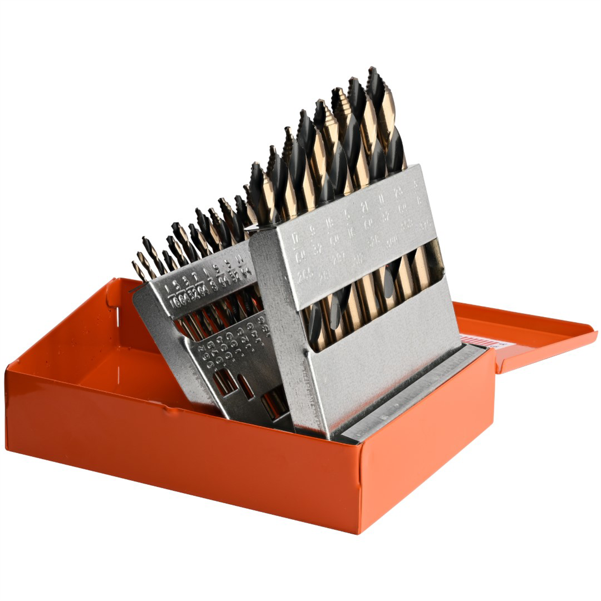 KnKut 21 Piece Mechanics Length Step Point Drill Bit Set 1/16"-3