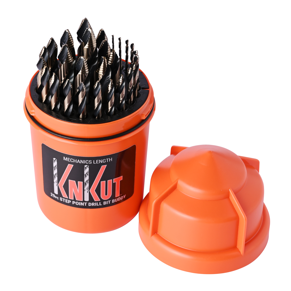 KnKut 29 Piece Drill Buddy Mechanics Length Step Point Drill Bit