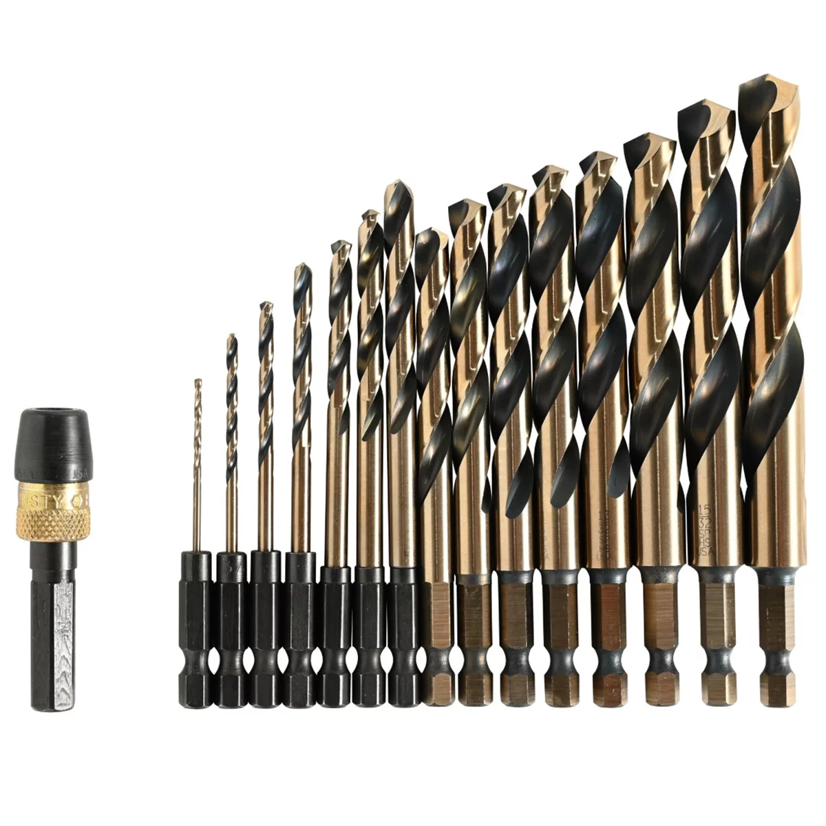 KnKut 16 Piece 1/4"Hex Impact Ready Drill Bit Journey Kit