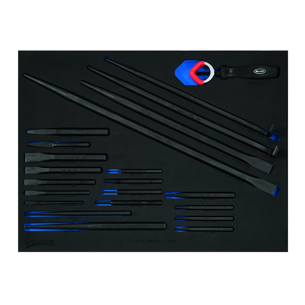 (image for) 22 pc Chisels & Punches Set in 2/3 Foam Drawer Inset