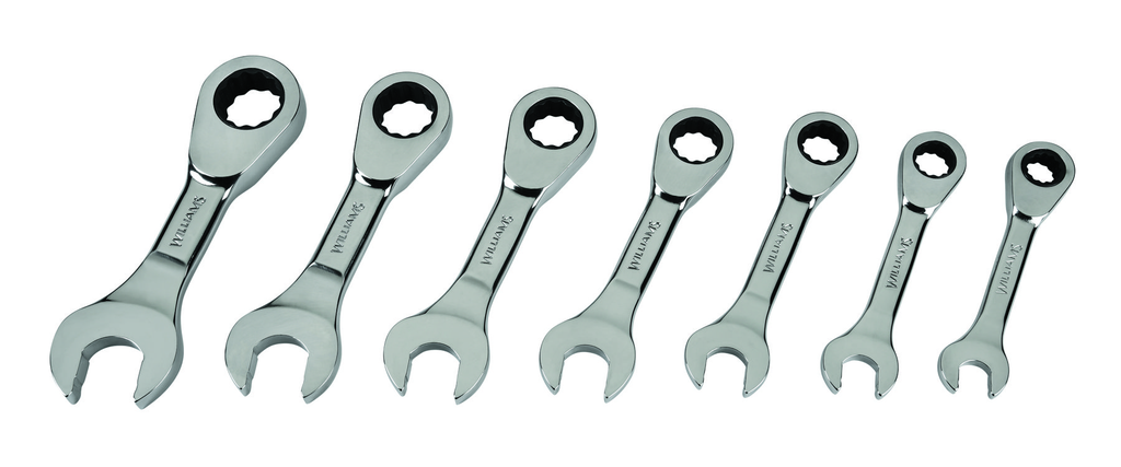 mm 12-Point Metric Standard Ratcheting Stubby Combination Wrench