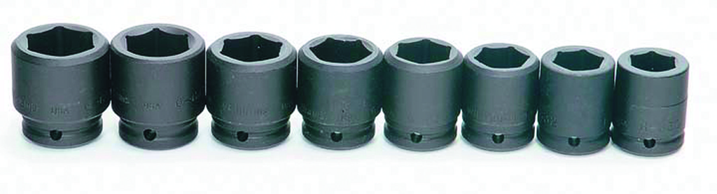 12 pc 3/4" Drive -Point Metric Shallow Impact Socket Set on Rail