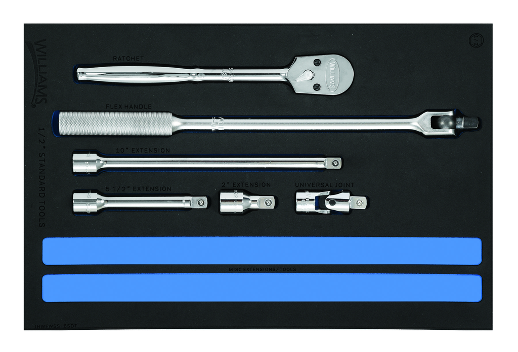 6 pc 1/2" Drive Ratchet and Drive Tool Set in 1/3 ...