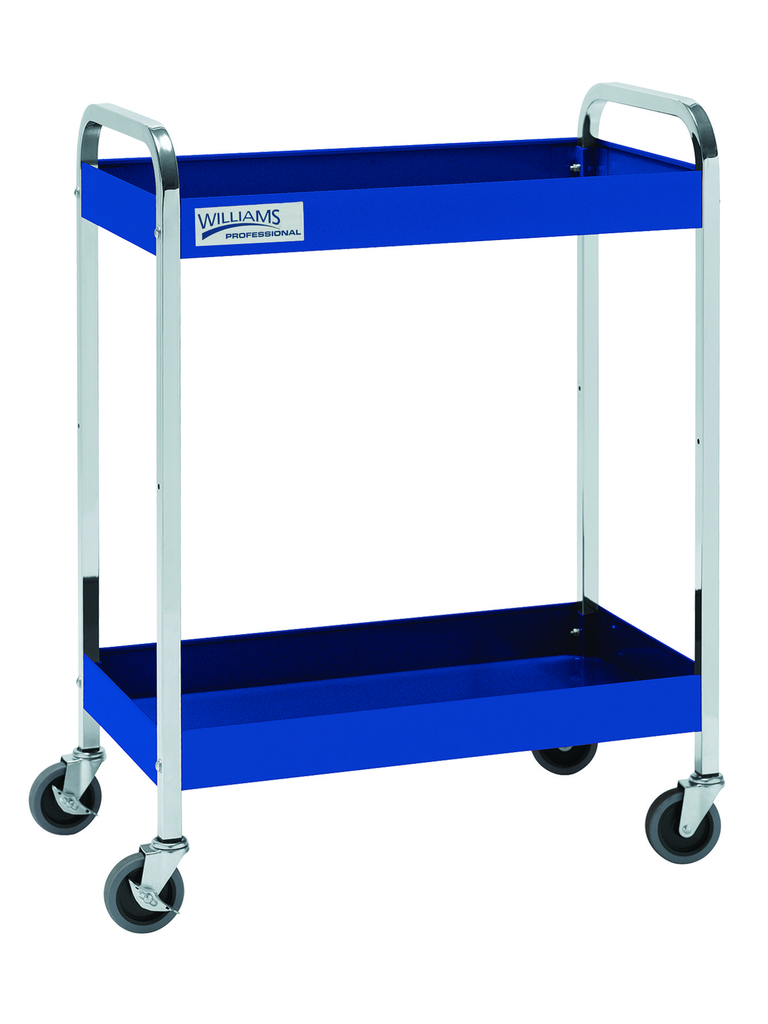 2 Shelves Service Cart Blue