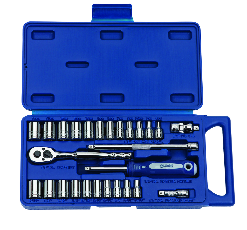 27 pc 1/4" Drive Socket and Drive Tool Set