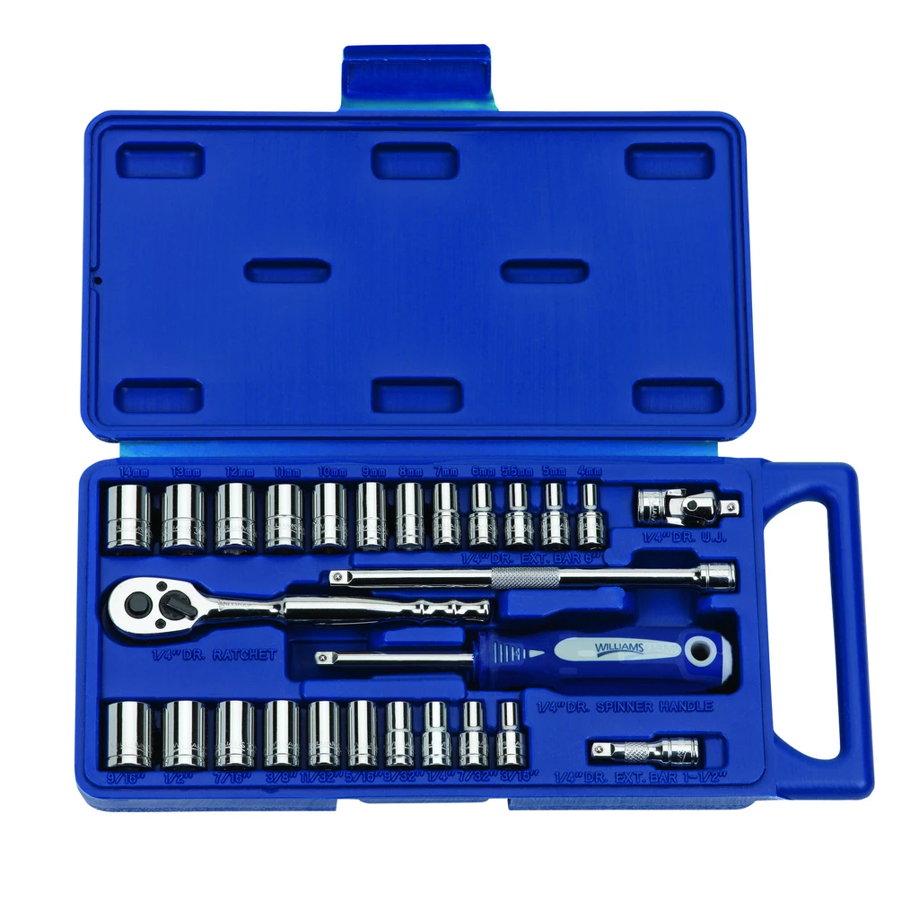 (image for) 27 pc 1/4" Drive Socket and Drive Tool Set
