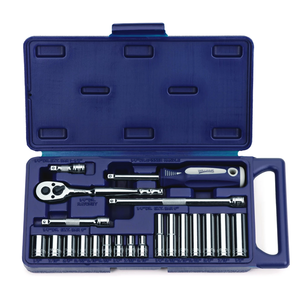 (image for) 21 pc 1/4" Drive Socket and Drive Tool Set