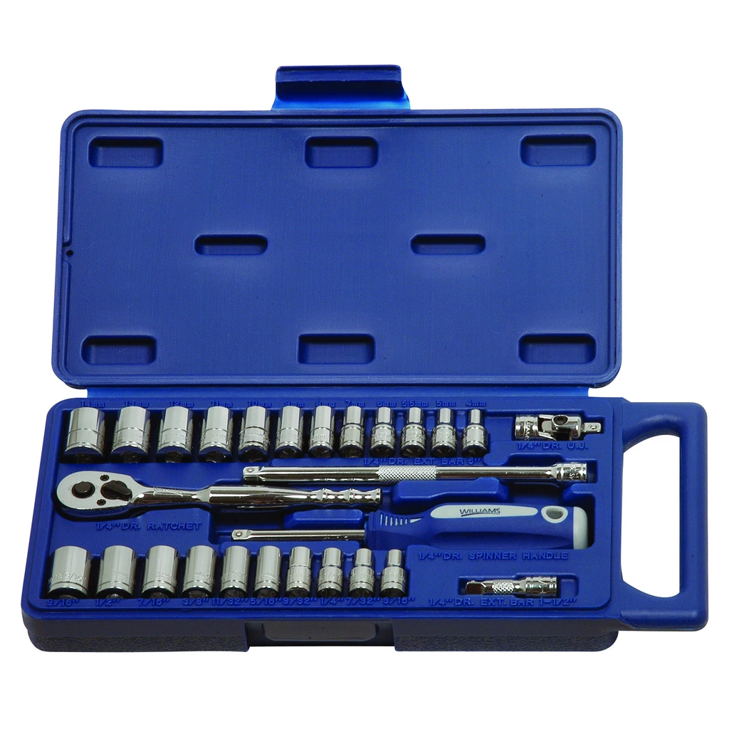 (image for) 27 pc 1/4" Drive Socket and Drive Tool Set