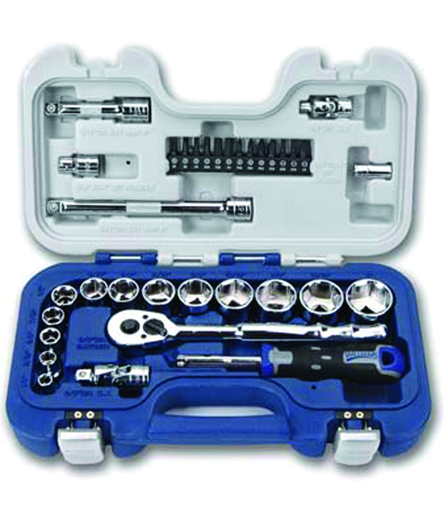 34 pc Basic Tool Set, 6-Point Rugged Case System, SAE