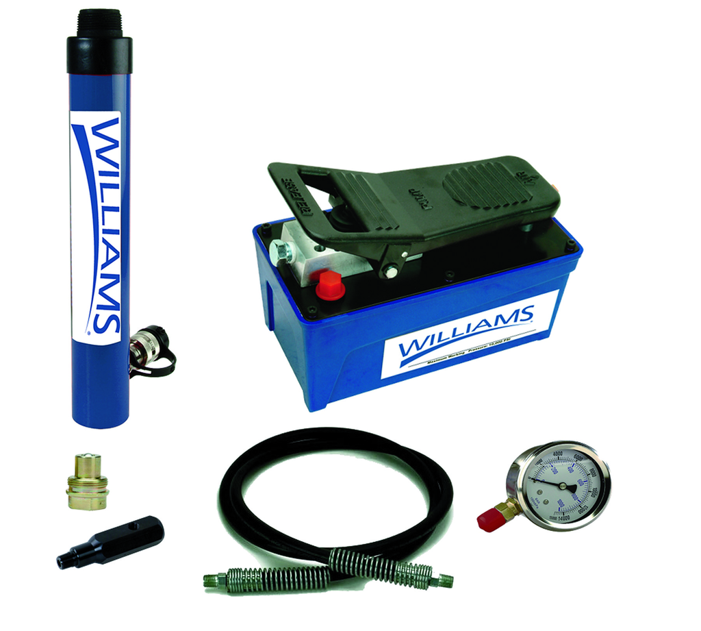 10 Ton, 10" Stroke Threaded Hole Cylinder And Single Acting Air