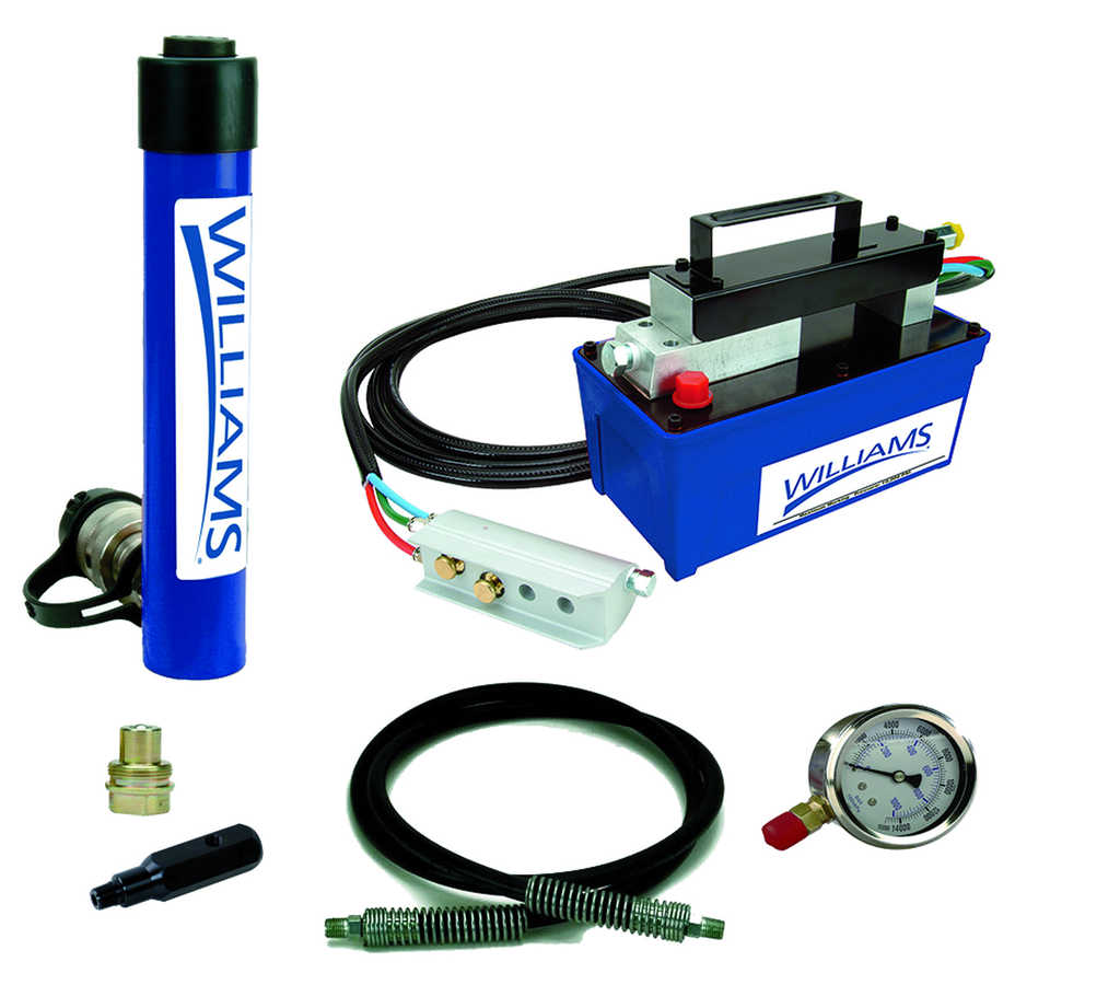 10 Ton, 10" Stroke Single Acting Low Profile Cylinder And Single