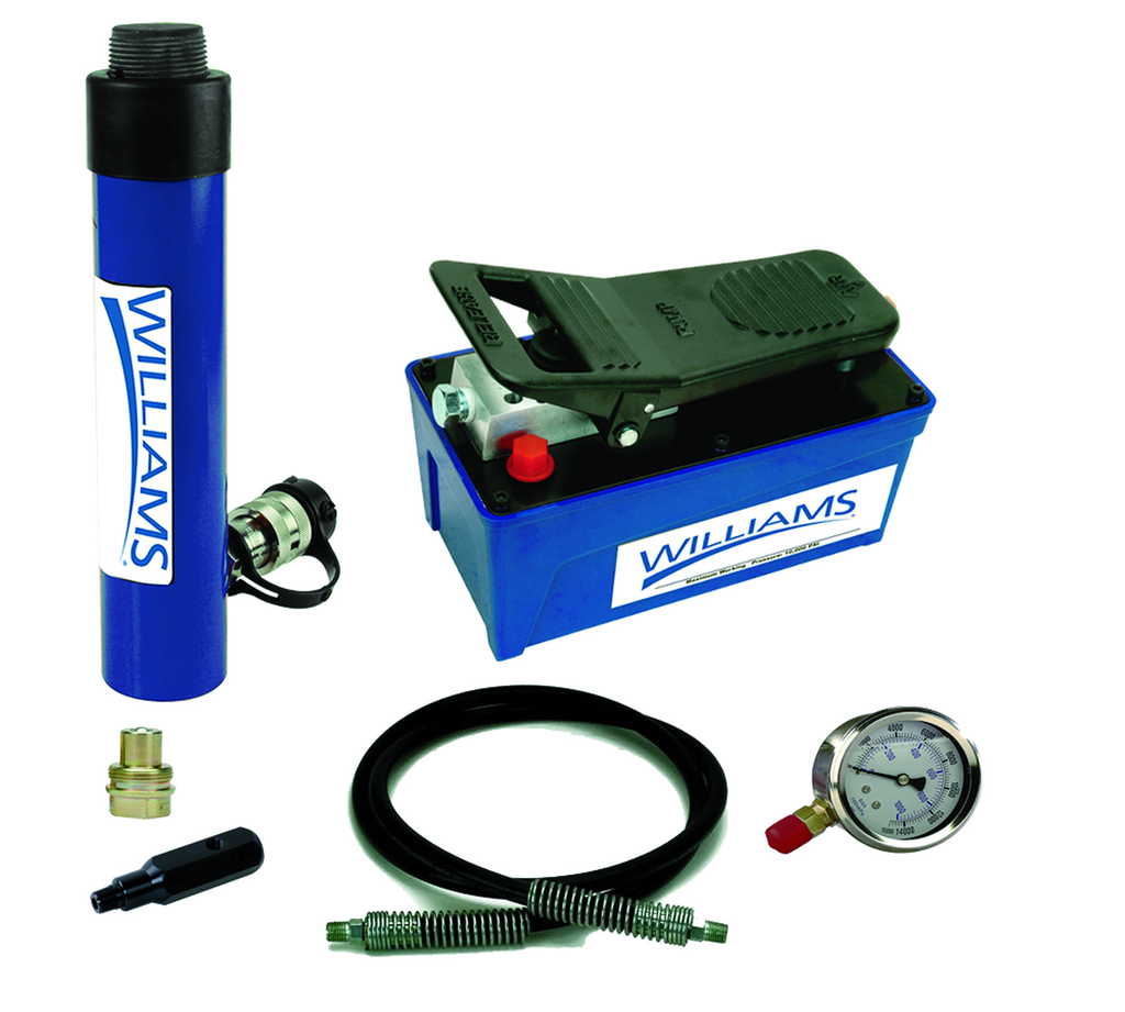 10 Ton, 6" Stroke Threaded Hole Cylinder And Single Acting Air P