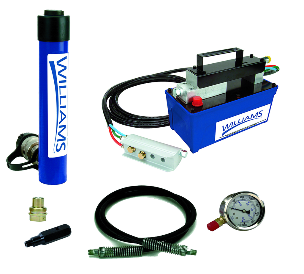 10 Ton, 6" Stroke Single Acting Low Profile Cylinder And Single