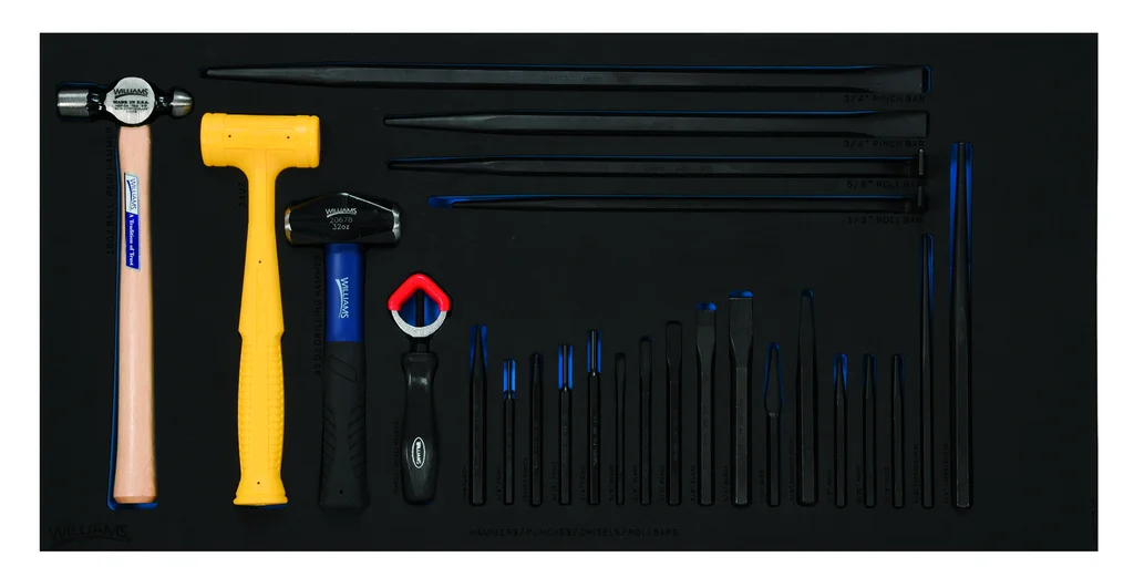 (image for) 26 pc Hammer, Chisel & Punch Set in 3/3 Foam Drawer Inset