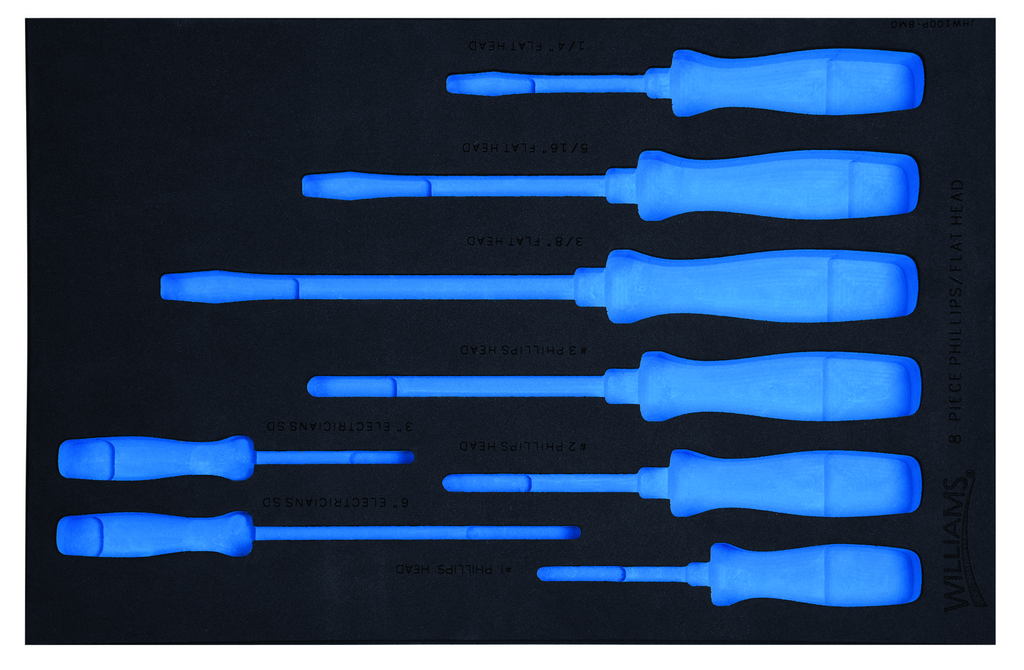 1/3 Foam Drawer Insert Only for 8 pc Endurogrip(TM) Screwdriver