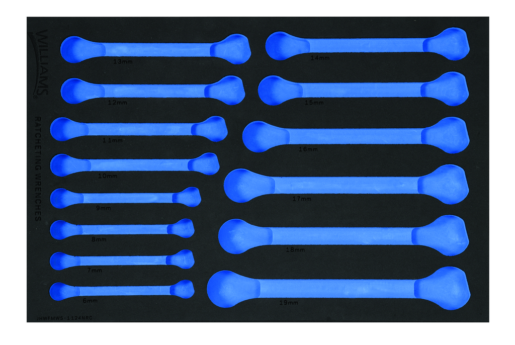 1/3 Foam Drawer Inset Only for 14 pc Metric Ratcheting Combinati