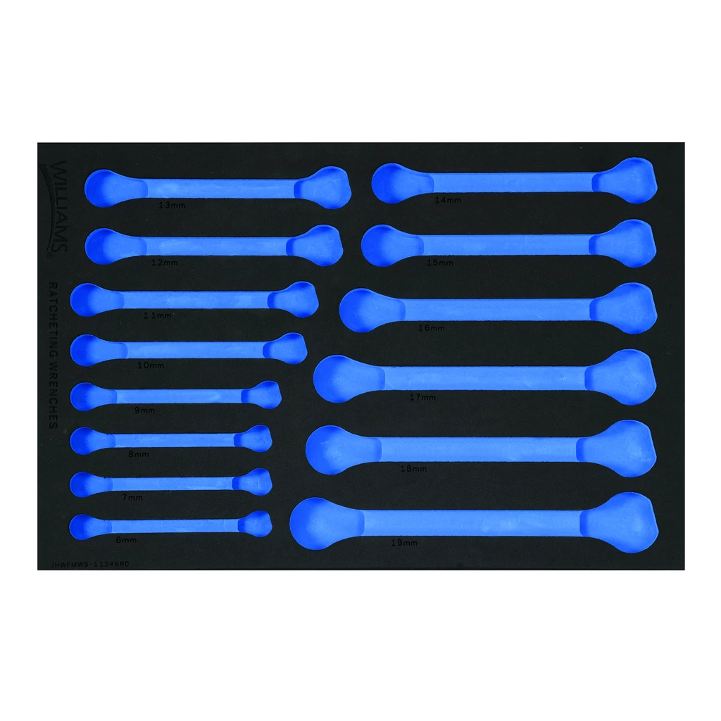 (image for) 1/3 Foam Drawer Inset Only for 14 pc Metric Ratcheting Combinati