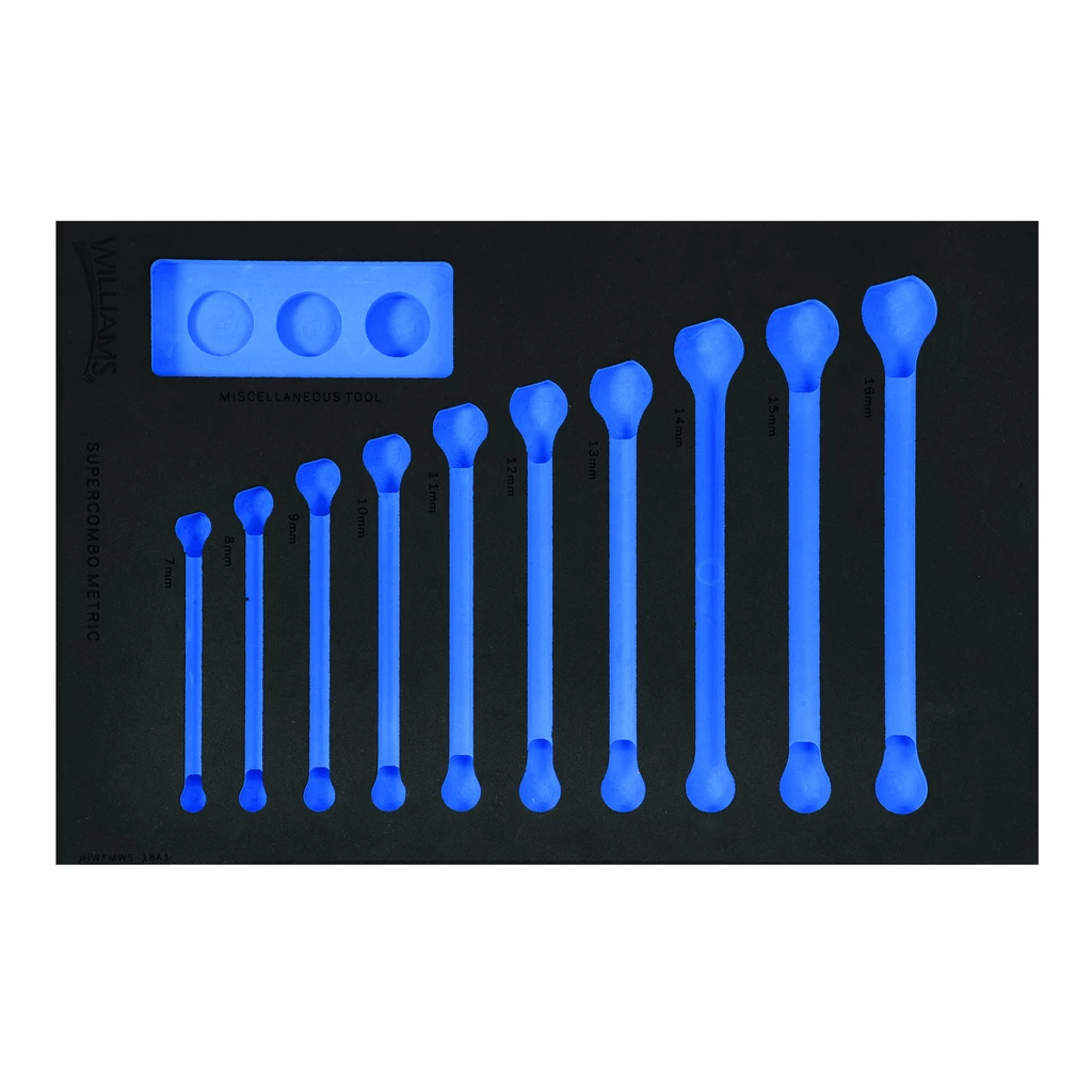 (image for) 1/3 Foam Drawer Inset Only for 10 pc Metric 12-Point SUPERCOMBO(