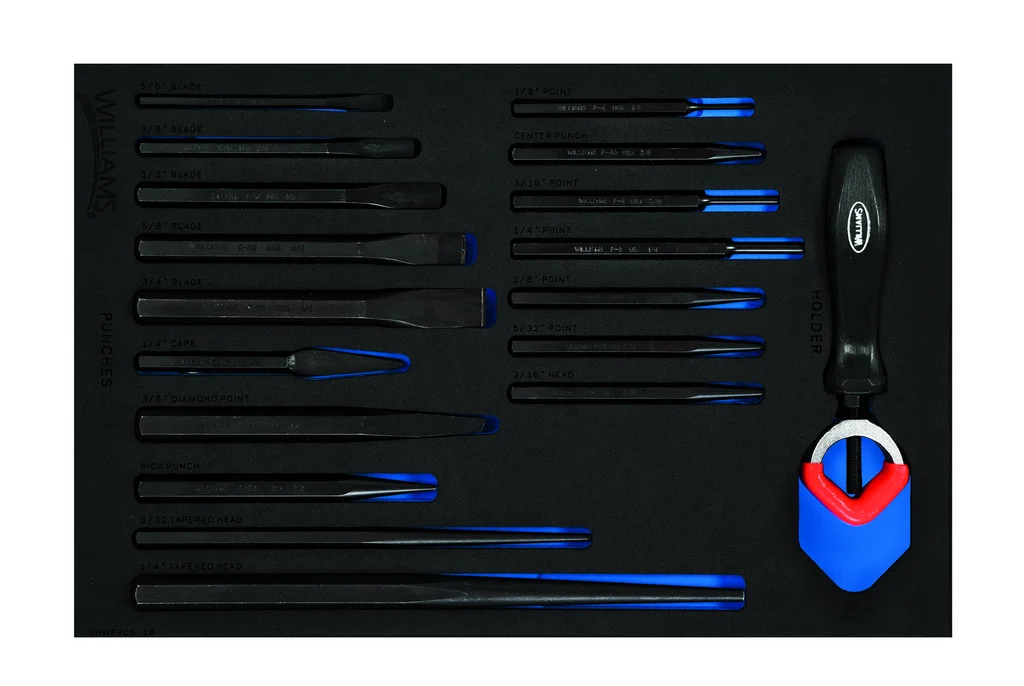 (image for) 18 pc Chisels & Punches Set in 1/3 Foam Drawer Inset