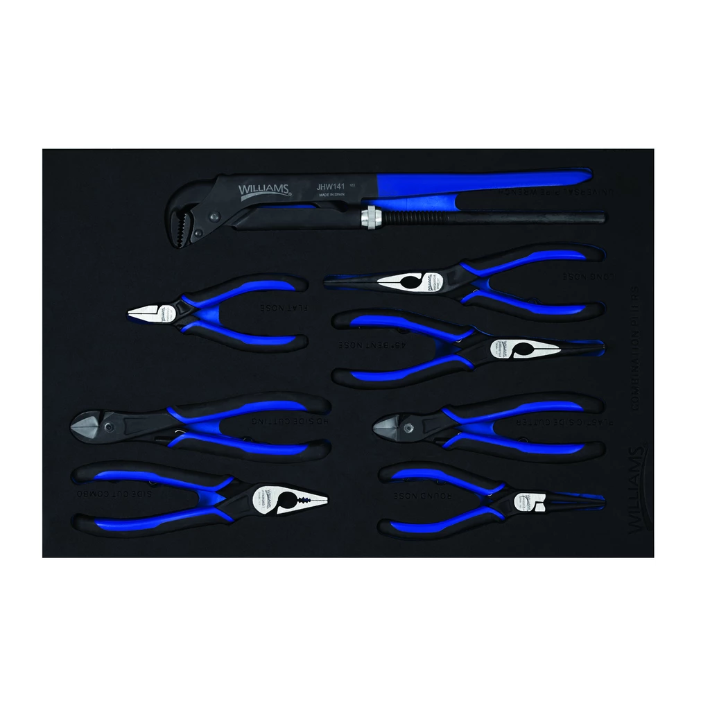 (image for) 8 pc Combination Pliers Set in 1/3 Foam Drawer Insert