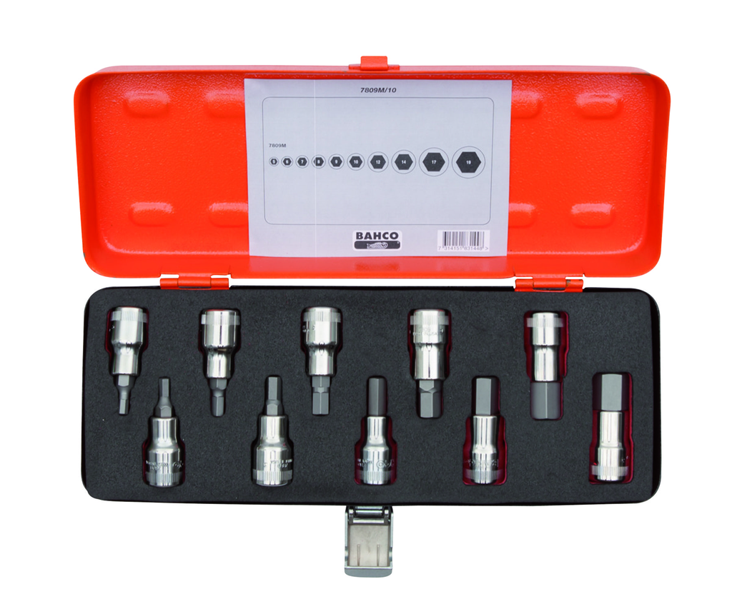 1/2" Square Drive Socket Driver Set for Metric Hex Head Screw