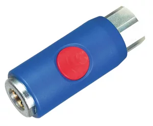 T Style 1/4" Female Red Push