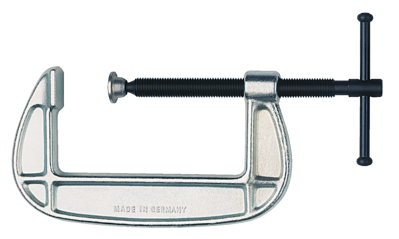 C-screw clamps, with metric fine thread 130 x 70 mm