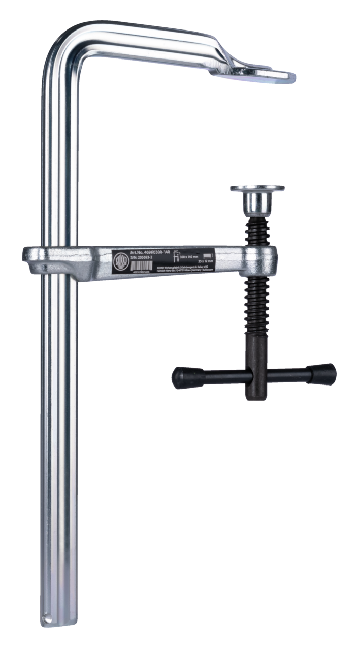 All-steel screw clamps VIRIDIS with toggle handle 300 x 140 mm