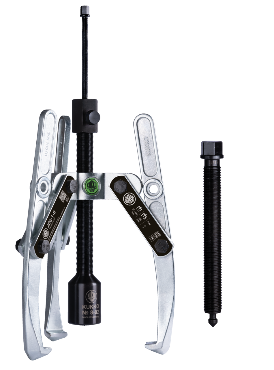 Heavy-duty, 3-arm puller with oscillating, height-adjustable pul