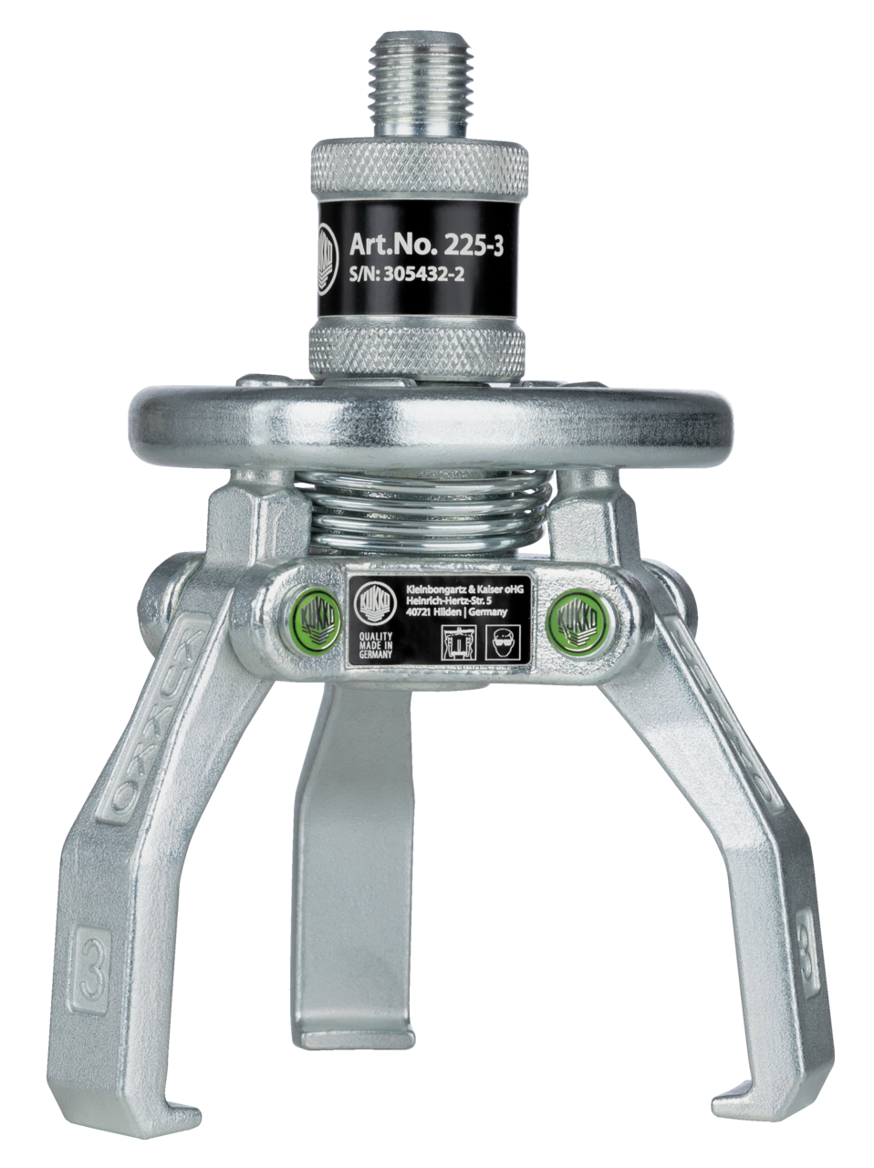 3-arm puller with self-centering puller legs