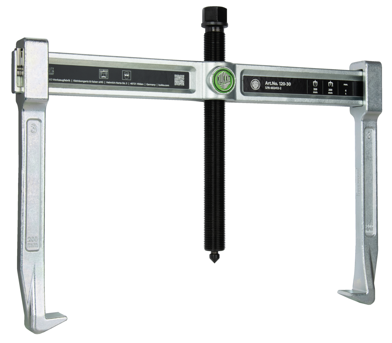 2-arm universal puller "VARIO" 350 x 200 mm with spring-loaded e