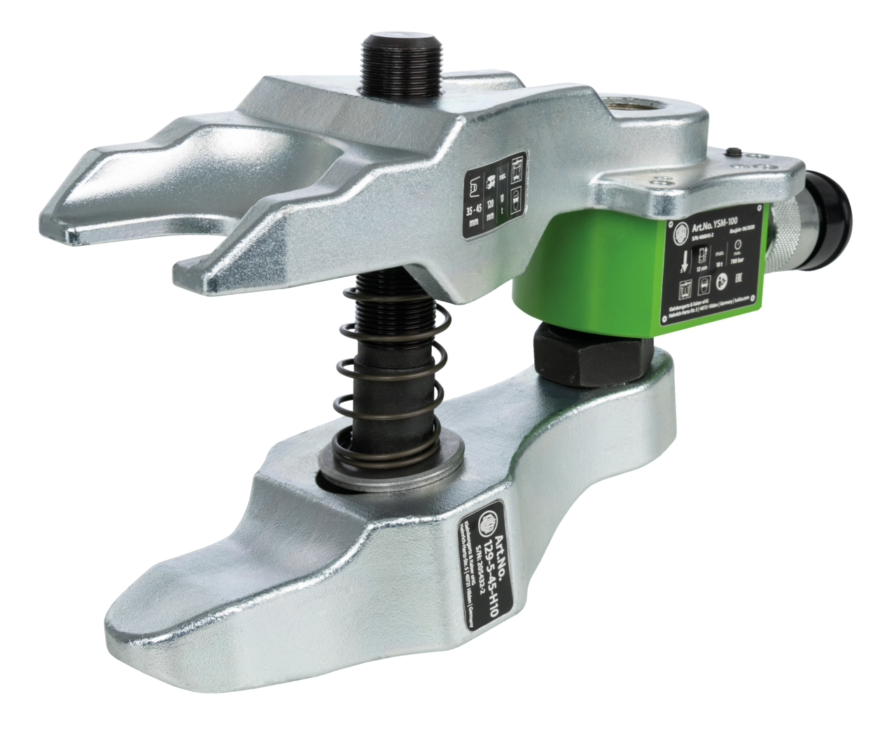 Track and push rod joint puller with hydraulic lift cylinder