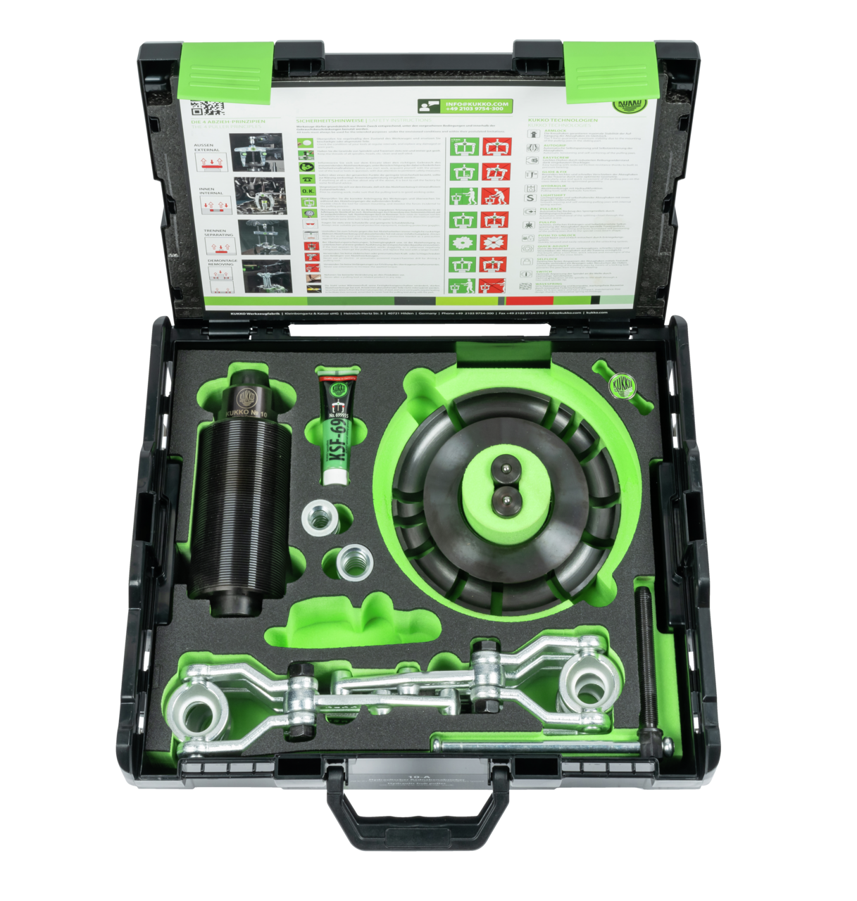 Hydraulic wheel hub puller set up to 250 mm / 20 ton