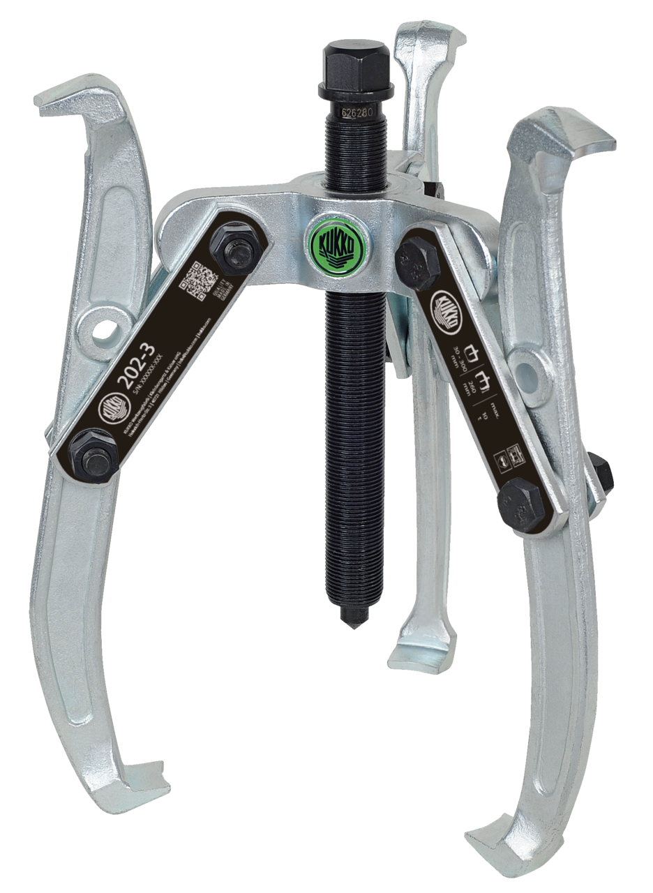 3-armed lug puller 300 x 260 mm with oscillating and reversible