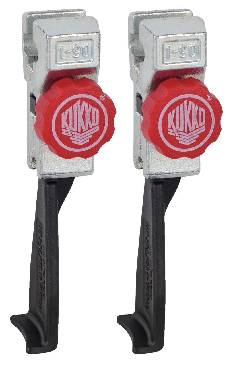 Narrow, quickly adjustable standard jaws (pair, reach 200 mm)