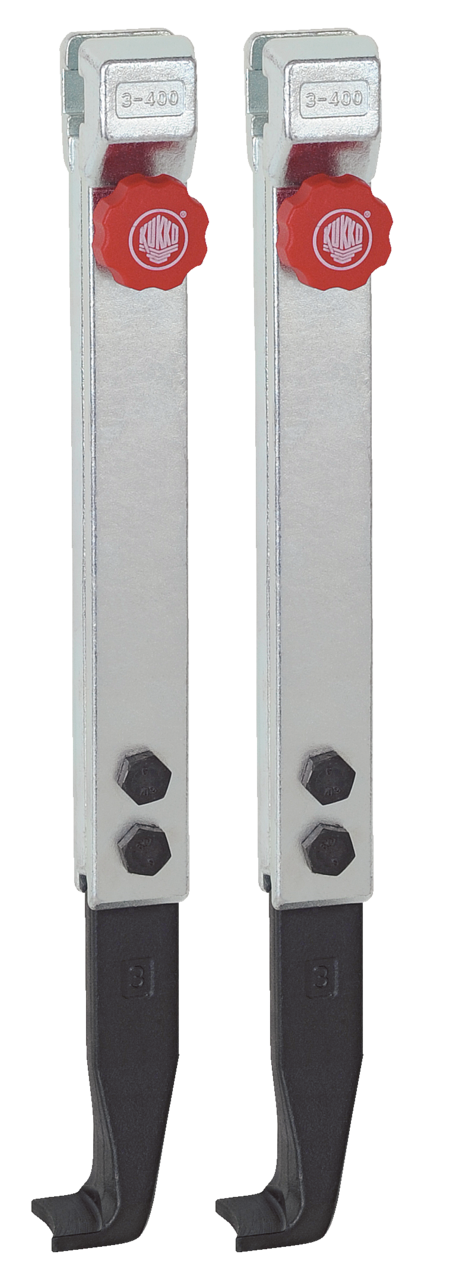 Narrow, quickly adjustable standard jaws (pair, reach 400 mm)