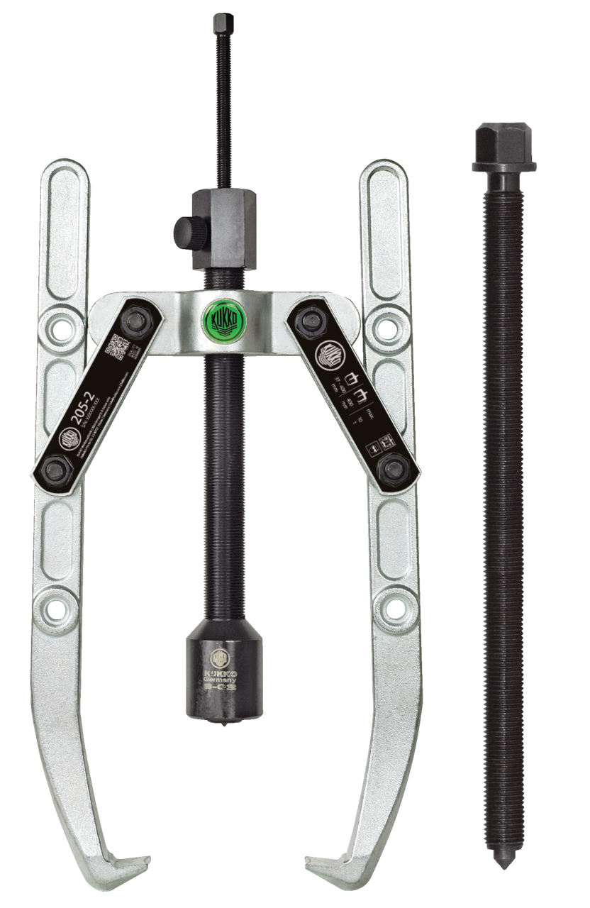 Heavy-duty, 2-arm puller with oscillating, height-adjustable pul